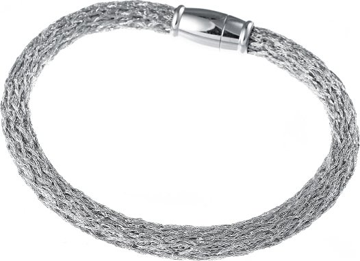 Браслет декоративного плетения из серебра (арт. 740136)