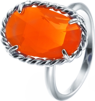 Кольцо с ювелирным стеклом из серебра (арт. 740340)