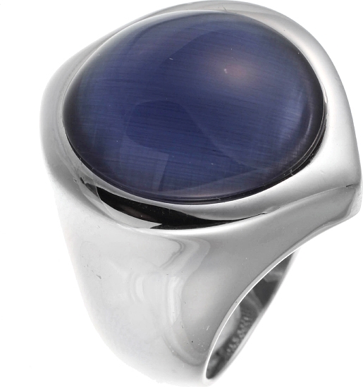 Кольцо с ювелирным стеклом из серебра (арт. 740413)