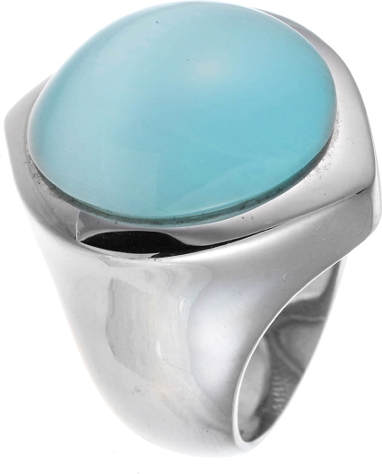 Кольцо с ювелирным стеклом из серебра (арт. 740414)