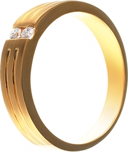 Кольцо с бриллиантами из желтого золота (арт. 740522)
