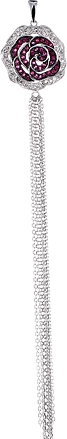 Подвеска с фианитами из серебра (арт. 741095)