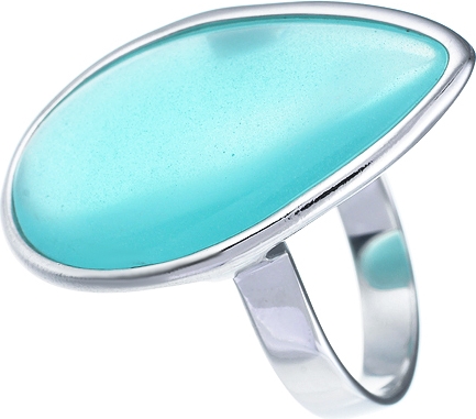 Кольцо с ювелирным стеклом из серебра (арт. 741353)