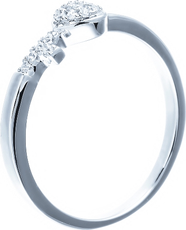 Кольцо с фианитами из серебра (арт. 742355)