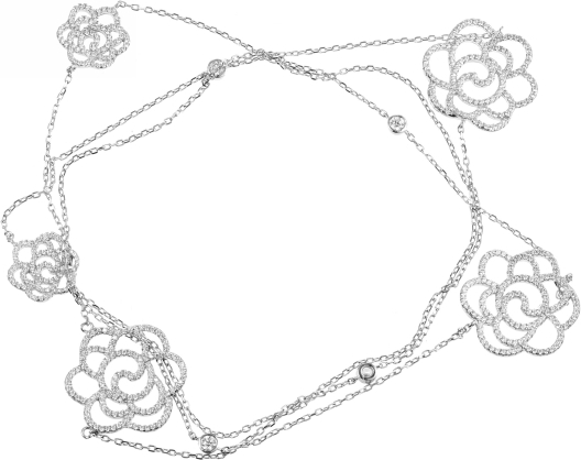 Колье с фианитами из серебра (арт. 742372)