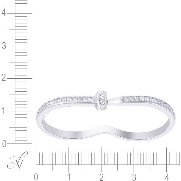 Кольцо с фианитами из серебра (арт. 743368)