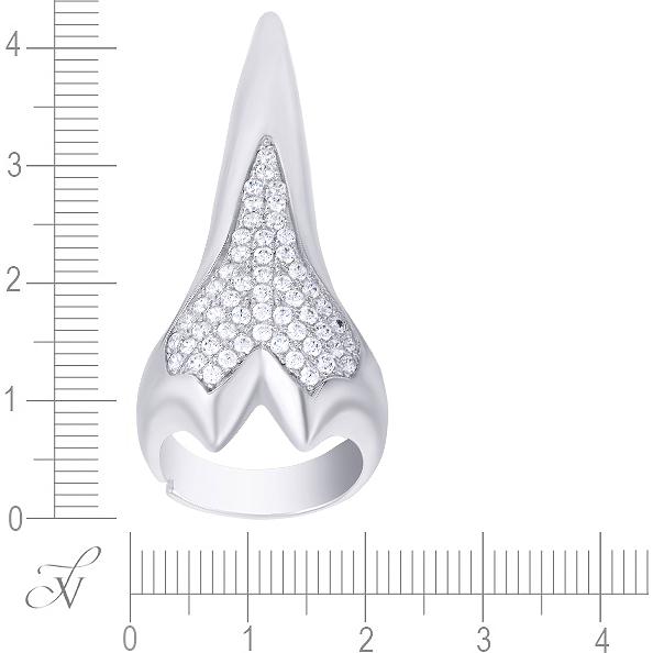Кольцо с фианитами из серебра (арт. 743462)