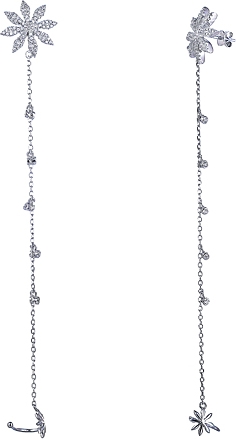 Серьги с фианитами из серебра (арт. 744309)