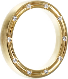 Кольцо с 16 бриллиантами из жёлтого золота (арт. 744720)