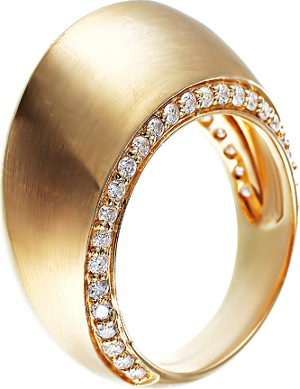Кольцо с 50 бриллиантами из жёлтого золота (арт. 744737)