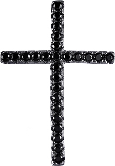 Подвеска с фианитами из чернёного серебра (арт. 746101)
