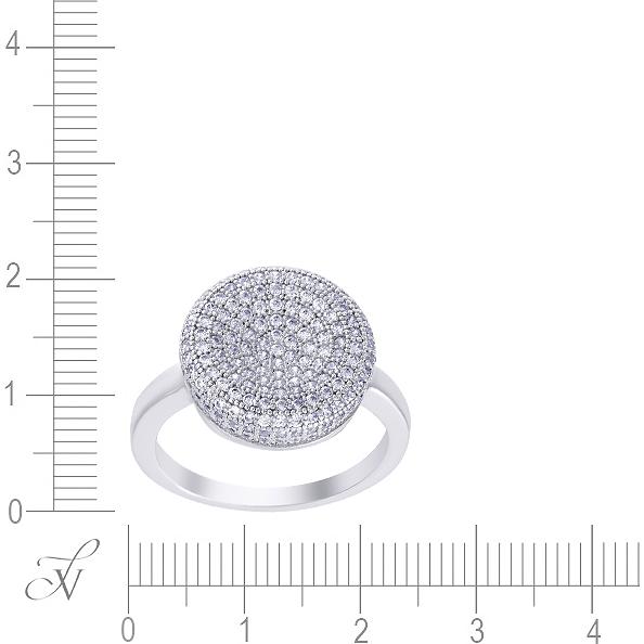 Кольцо с фианитами из серебра (арт. 747159)