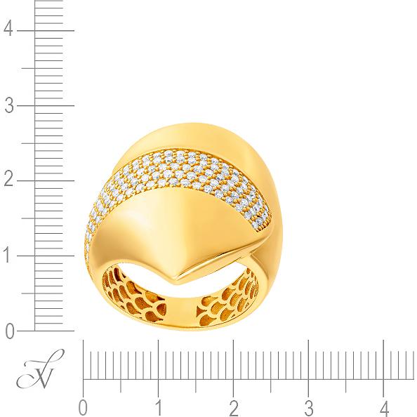 Кольцо с 109 бриллиантами из жёлтого золота (арт. 749492)