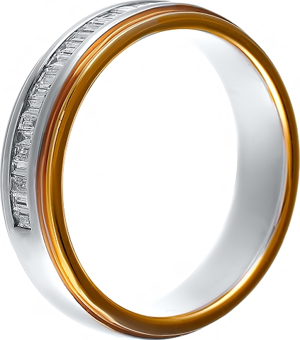Кольцо с 21 бриллиантом из комбинированного золота (арт. 749609)