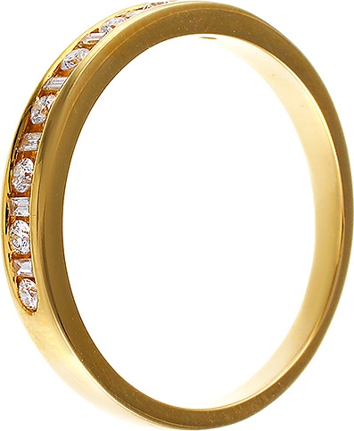 Кольцо с 19 бриллиантами из жёлтого золота (арт. 749655)