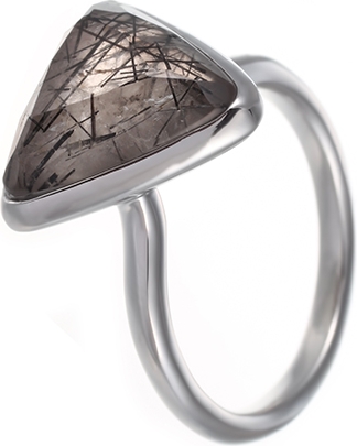 Кольцо с кварцами из серебра (арт. 758383)