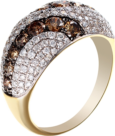 Кольцо с 150 бриллиантами из жёлтого золота (арт. 760069)