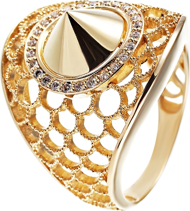Кольцо с 26 бриллиантами из жёлтого золота (арт. 760816)