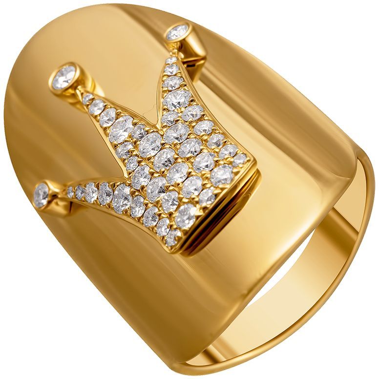 Кольцо с 42 бриллиантами из жёлтого золота (арт. 766122)