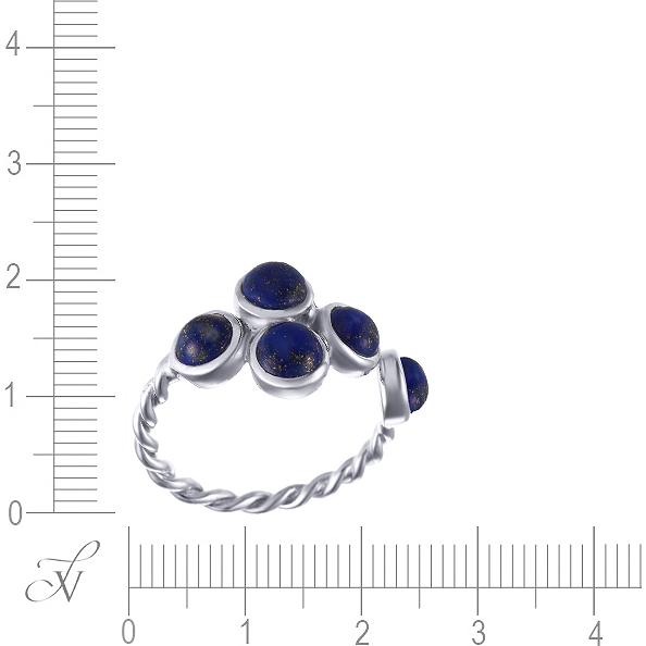 Кольцо с содалитами из серебра (арт. 768287)