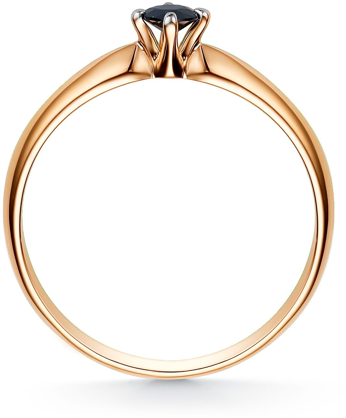 Кольцо с 1 сапфиром из красного золота (арт. 802256)