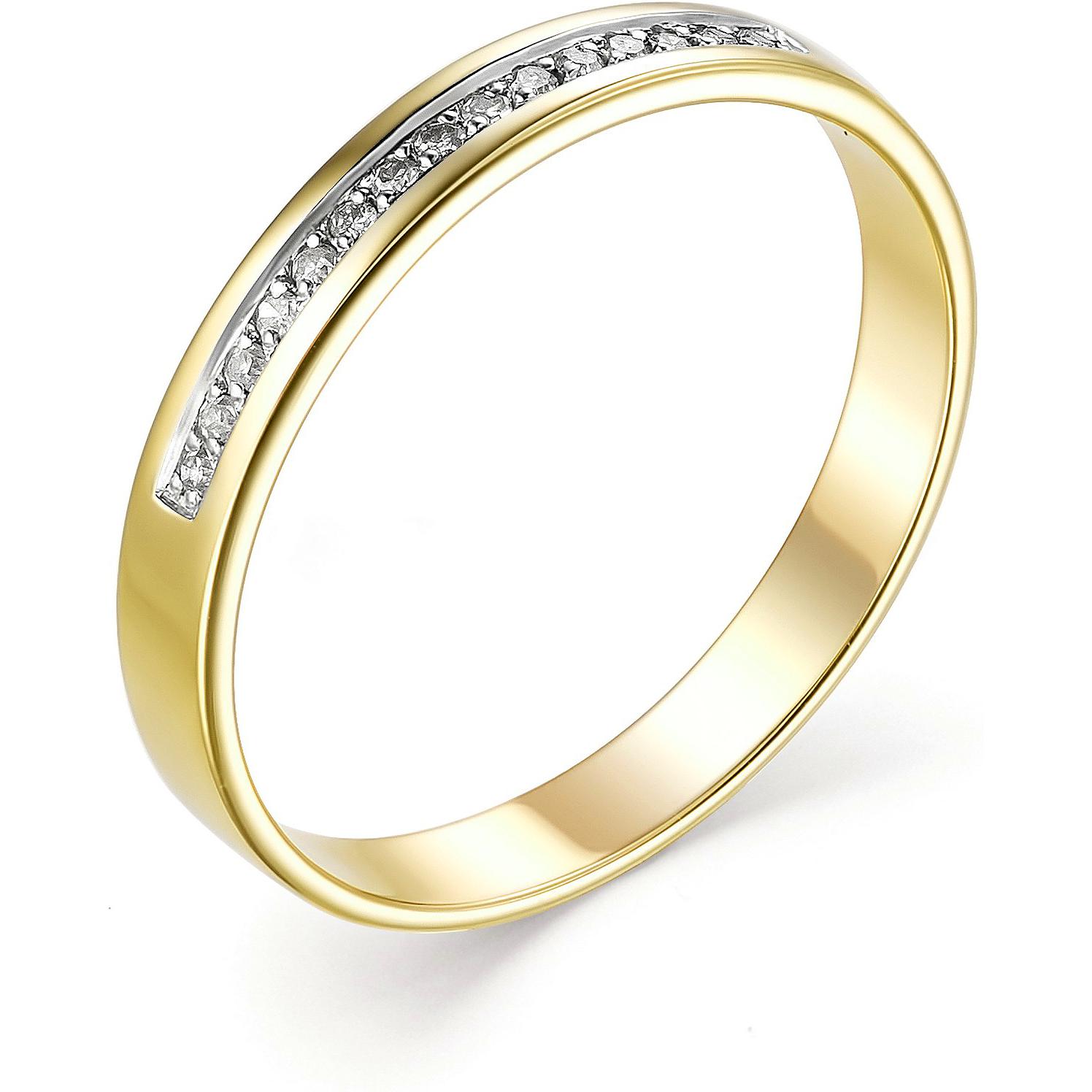 Кольцо с 15 бриллиантами из жёлтого золота (арт. 802329)