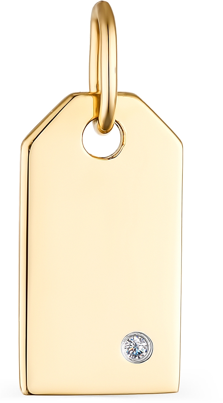 Подвеска с 1 бриллиантом из жёлтого золота (арт. 804662)