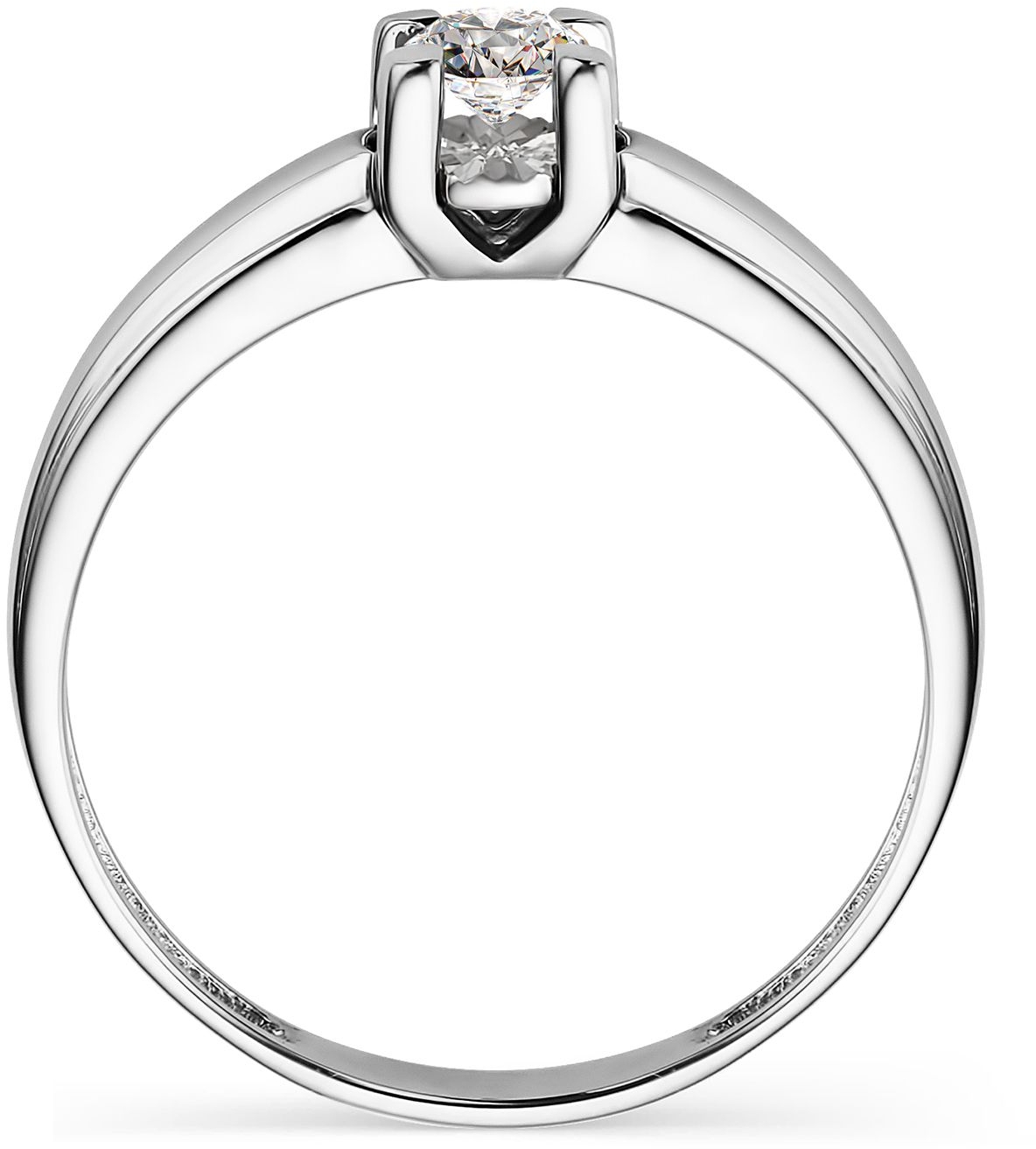 Кольцо с 1 бриллиантом из белого золота (арт. 805065)