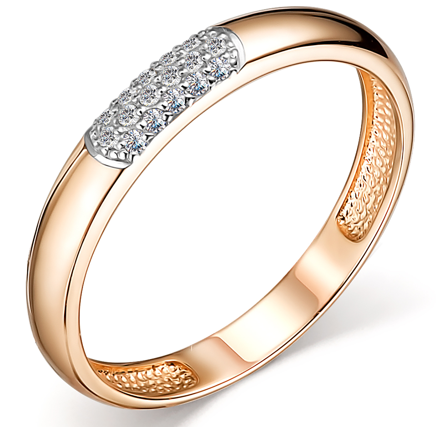 Кольцо с 16 бриллиантами из красного золота (арт. 805369)