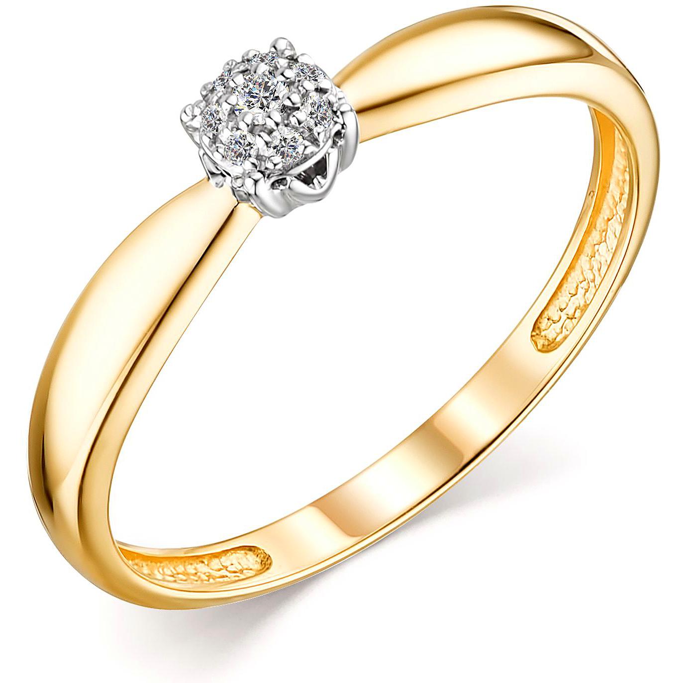Кольцо с 8 бриллиантами из жёлтого золота (арт. 805459)
