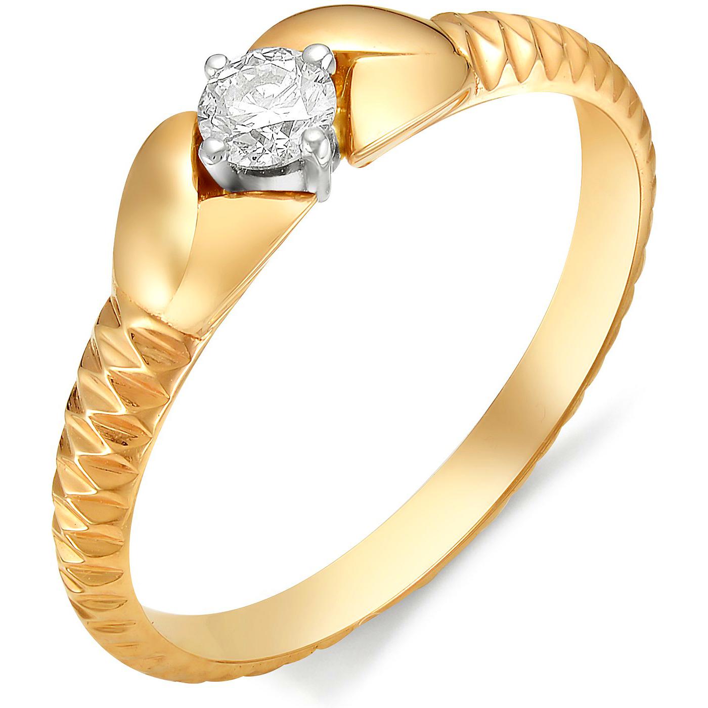 Кольцо с бриллиантом из красного золота (арт. 810475)