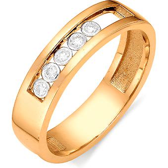 Кольцо с бриллиантами из красного золота (арт. 811048)