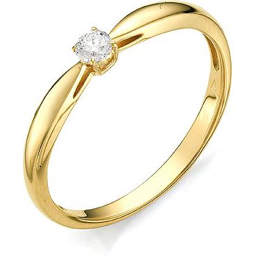 Кольцо с бриллиантом из желтого золота (арт. 811511)