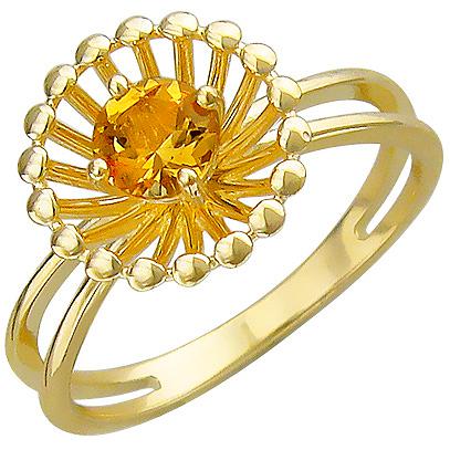 Кольцо с цитрином из желтого золота (арт. 823066)