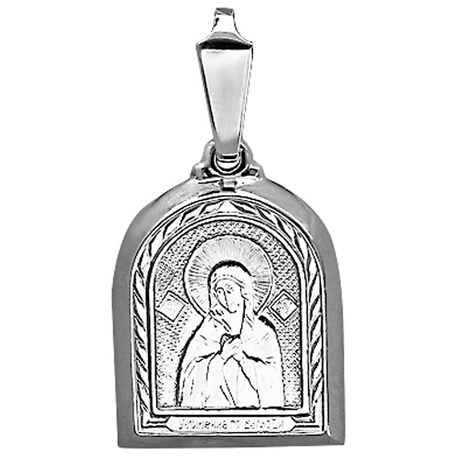 Подвеска-иконка "Богородица Умиление" из серебра (арт. 824309)