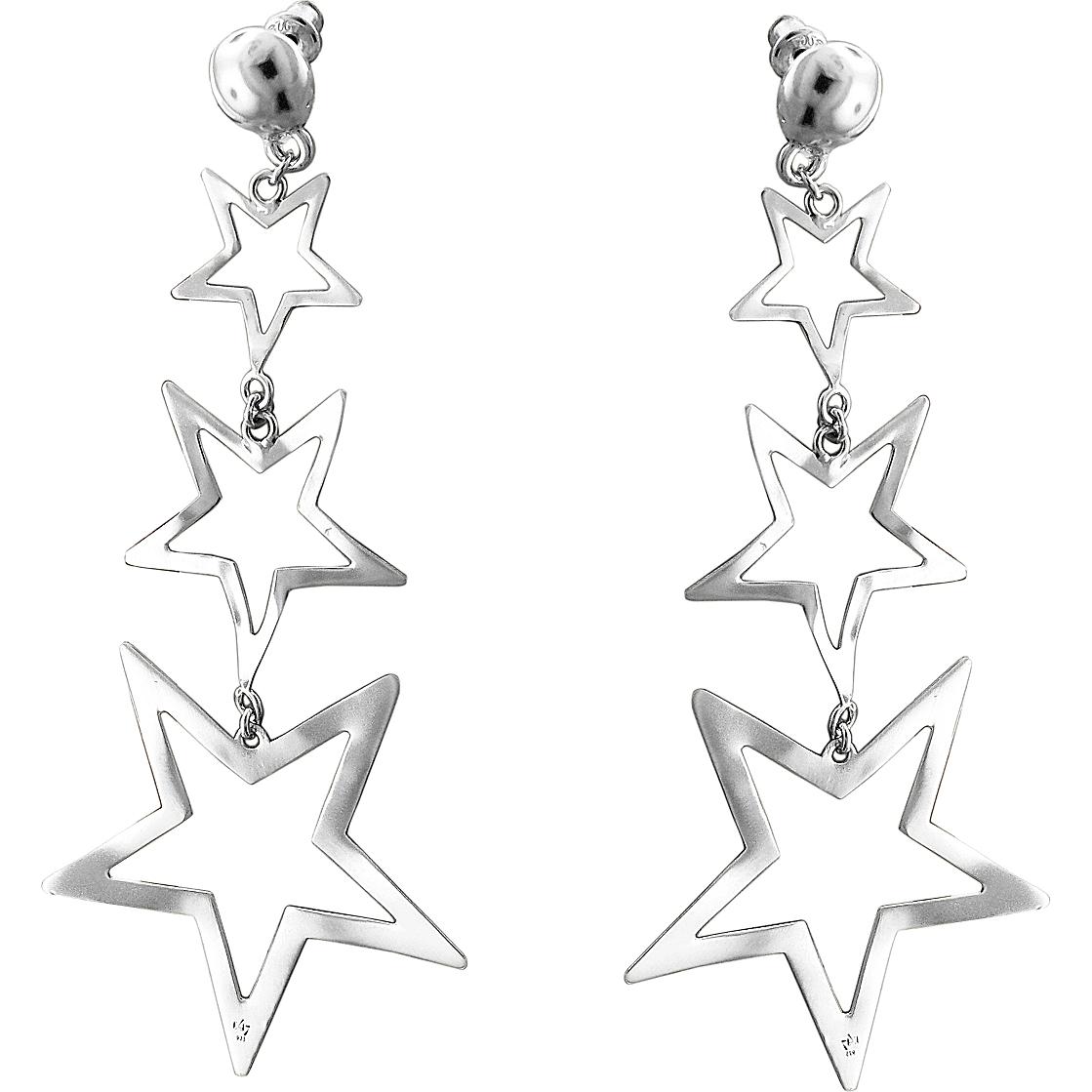 Серьги Звёзды из серебра (арт. 829058)