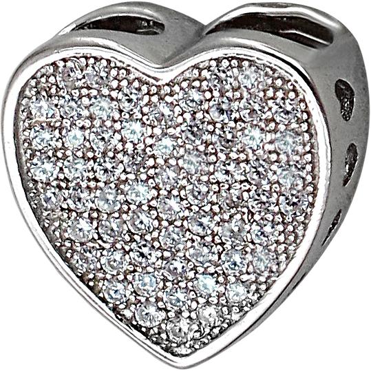 Подвеска Сердце с фианитами из серебра (арт. 829225)