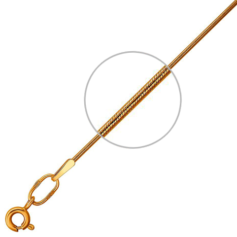 Цепочка плетения "Шнурок" из красного золота (арт. 829878)