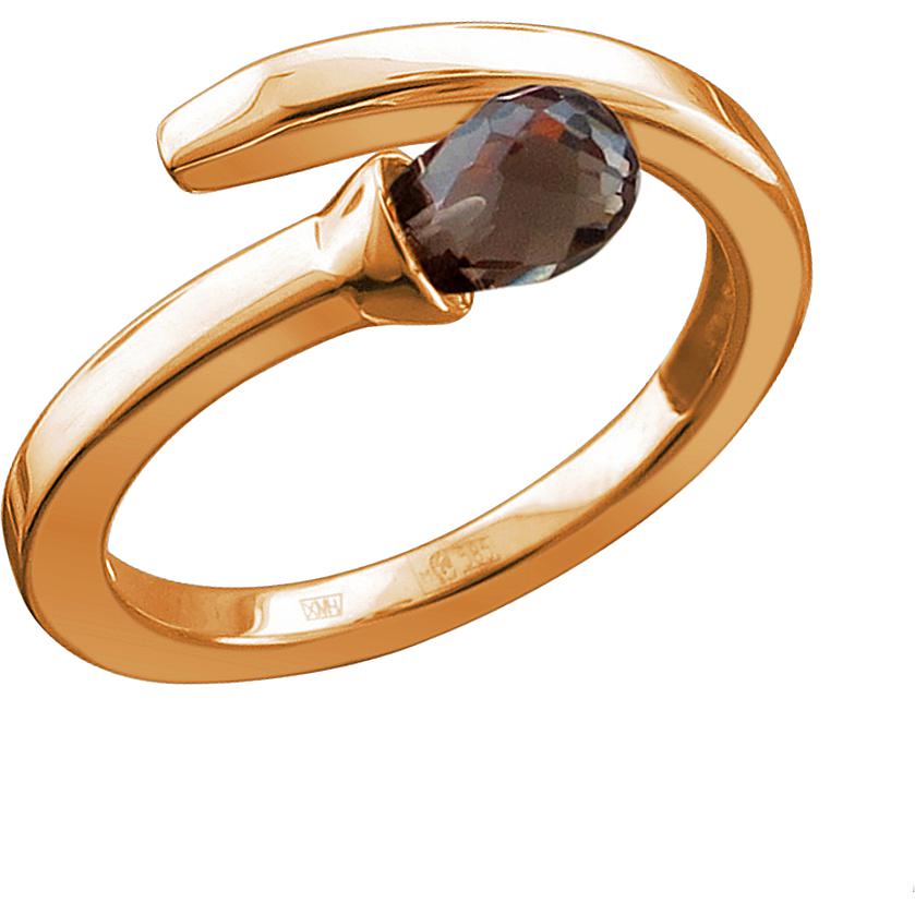 Кольцо Спичка с 1 раухтопазом из красного золота (арт. 833425)