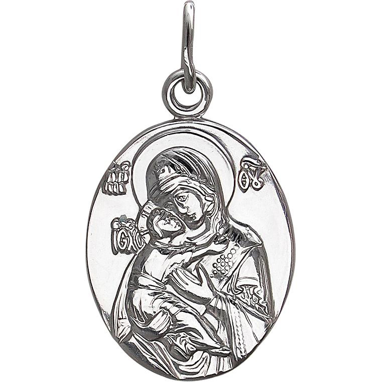 Подвеска-иконка "Богородица Владимирская" из серебра (арт. 834973)