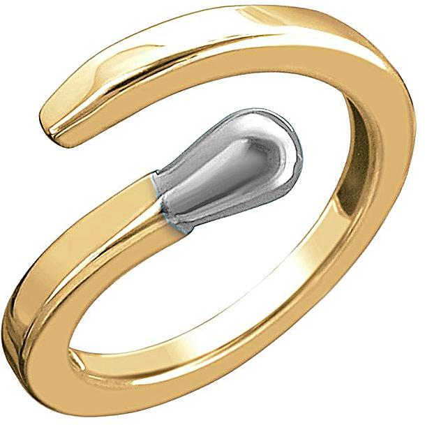 Кольцо Спичка из жёлтого золота (арт. 835234)
