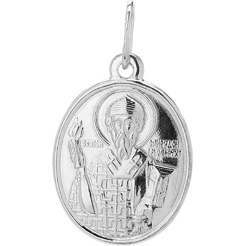 Подвеска-иконка "Святой Спиридон" из серебра (арт. 837239)