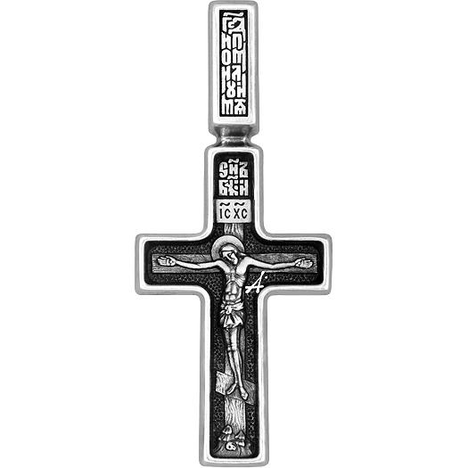 Крестик из чернёного серебра (арт. 838606)