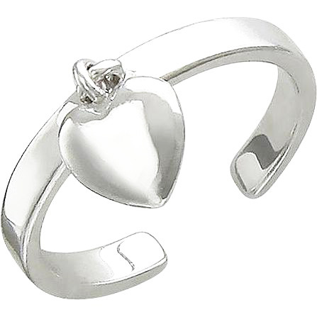 Кольцо Сердце безразмерное из серебра (арт. 851365)