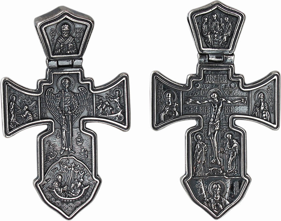 Крестик из чернёного серебра (арт. 852438)