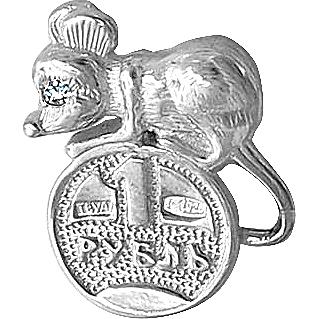 Сувенир с 2 бриллиантами из серебра (арт. 855458)