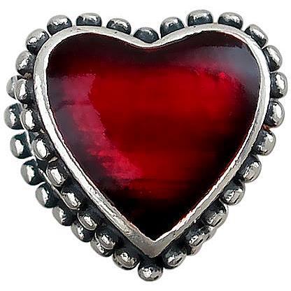 Подвеска Сердце из чернёного серебра (арт. 857018)