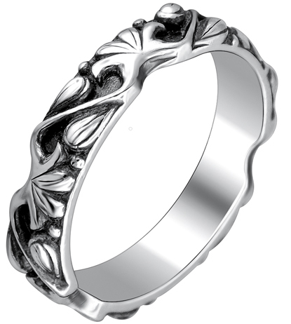 Кольцо из чернёного серебра (арт. 857743)