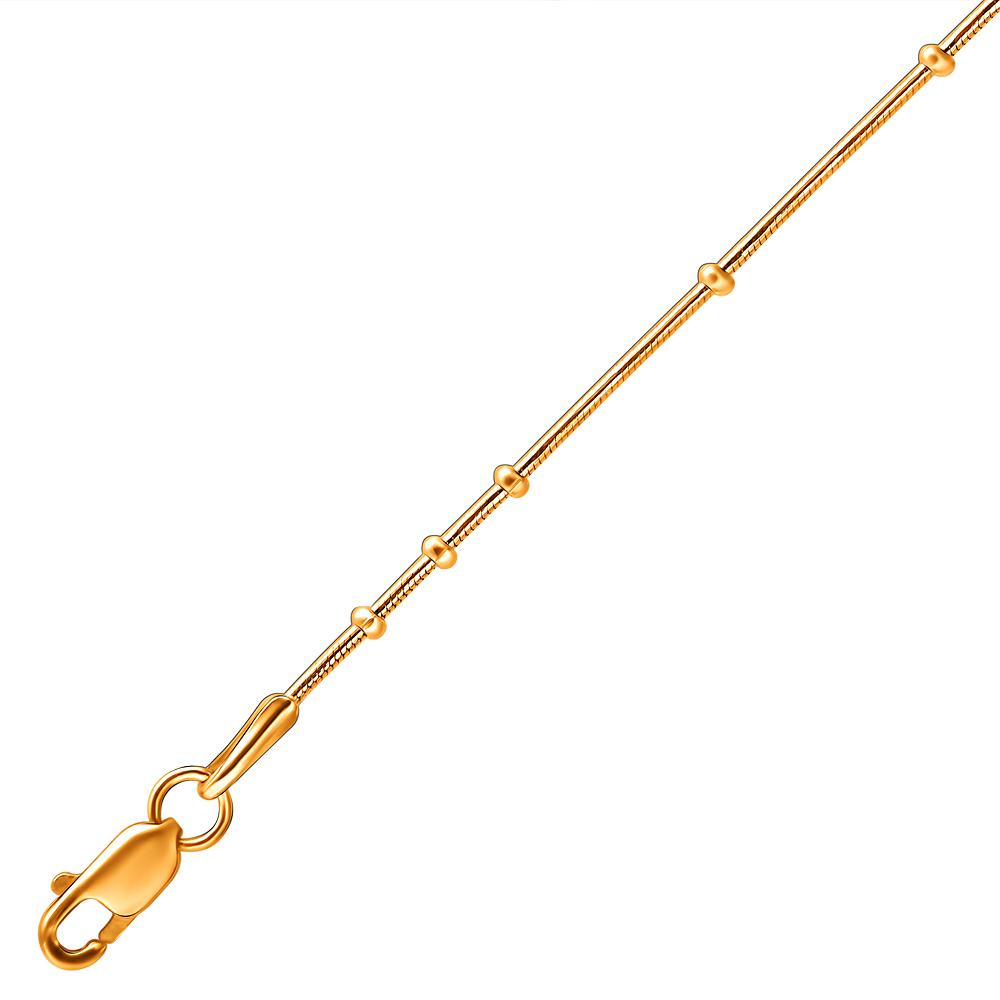 Цепочка плетения "Шнурок" из красного золота (арт. 861846)