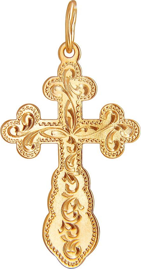 Крестик из серебра с позолотой (арт. 863059)